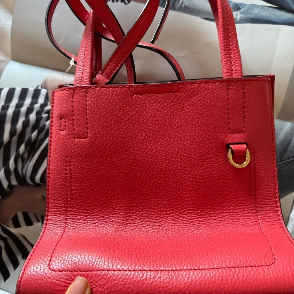New w/o tag  - Banana Republic Vibrant mini Red Tote - Picture 2 of 6
